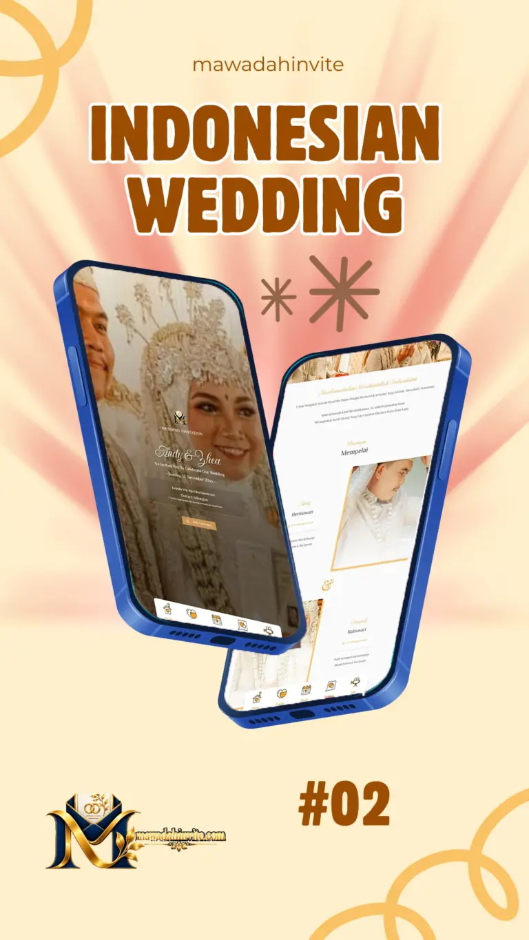 Contoh desain undangan digital Mawadah Invite