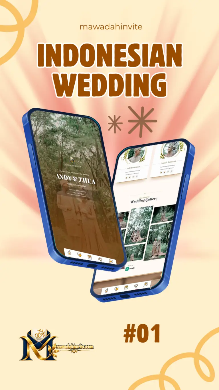 Desain undangan digital Mawadah Invite