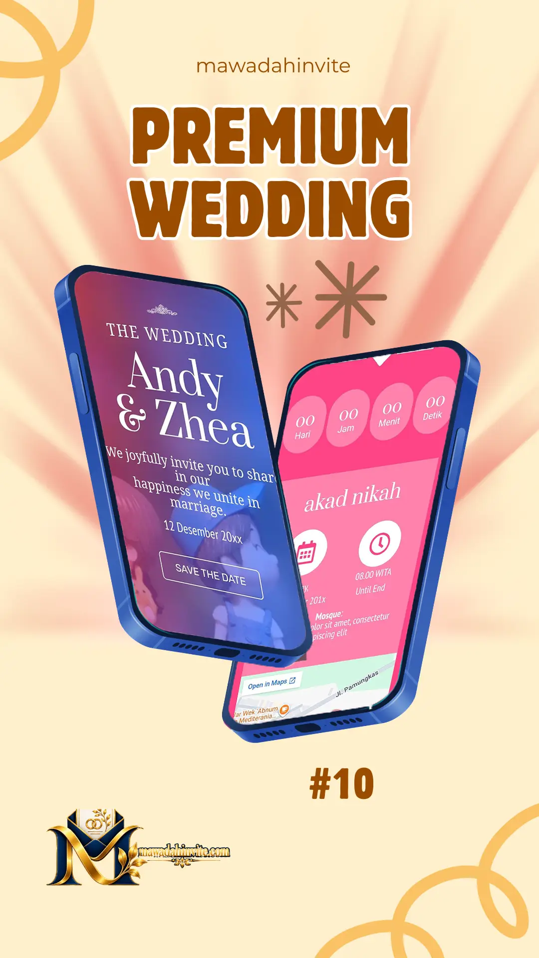 Template undangan digital premium Mawadah Invite 10