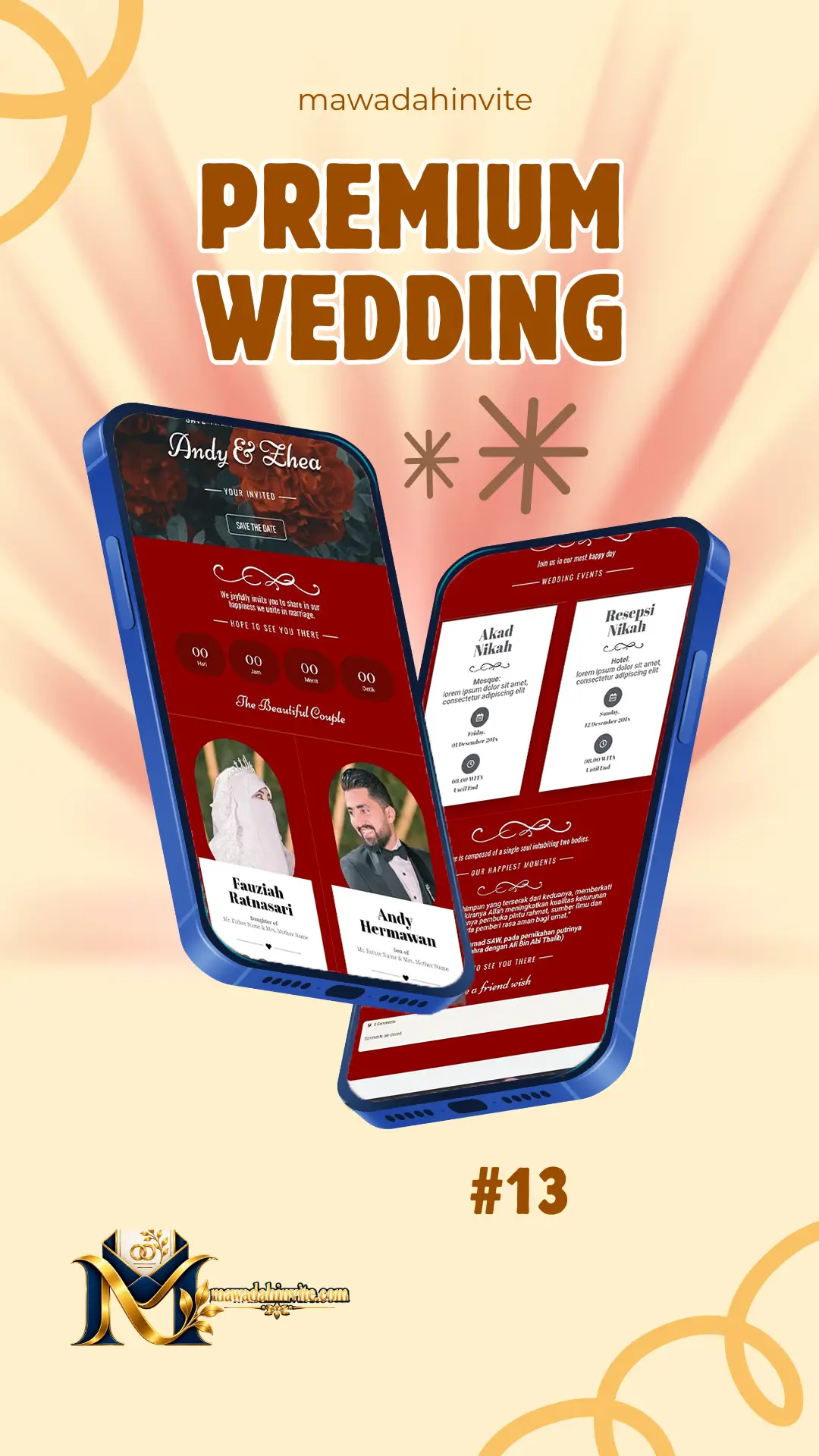Template undangan digital premium Mawadah Invite 13