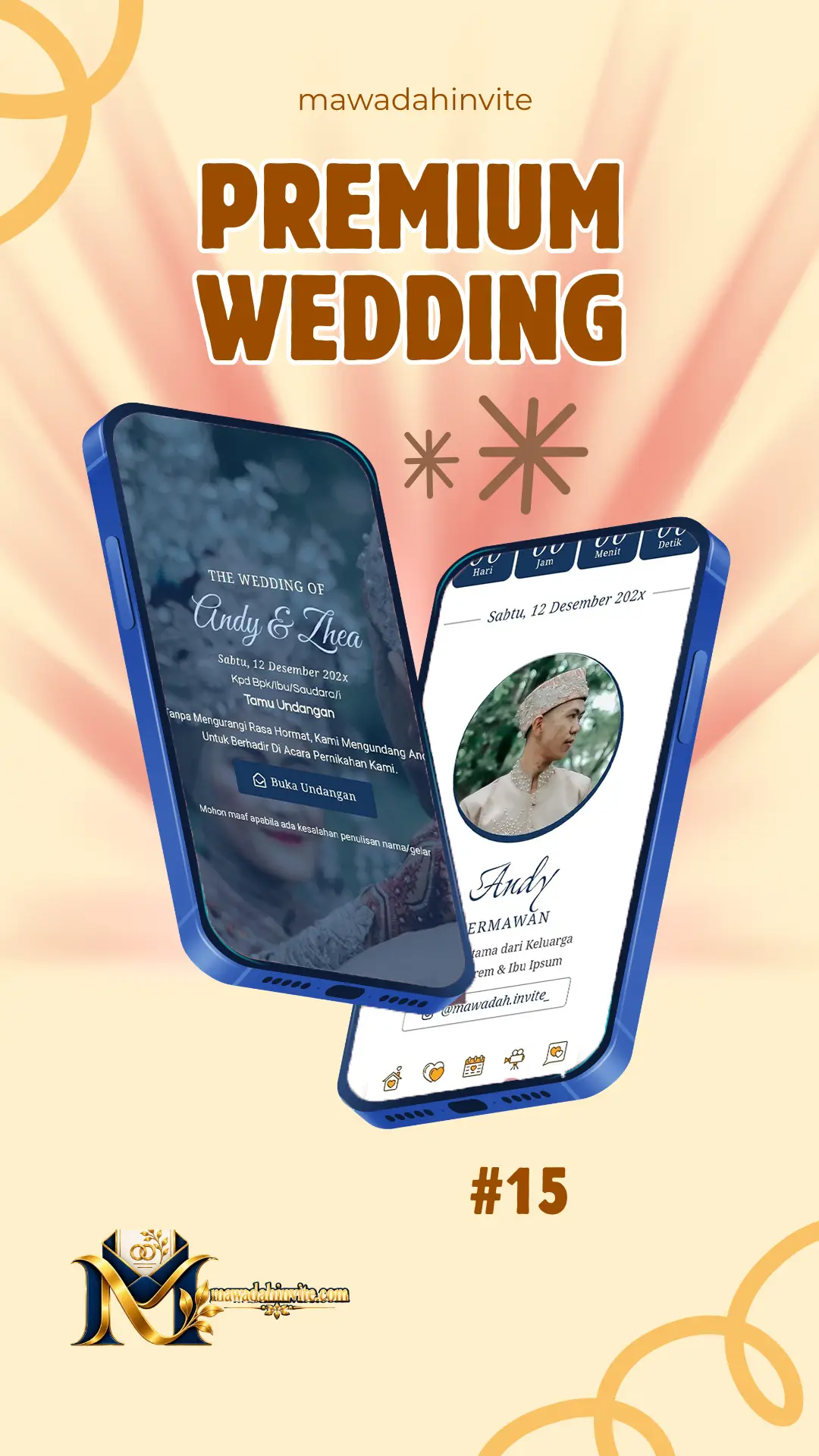 Template undangan digital premium Mawadah Invite 15