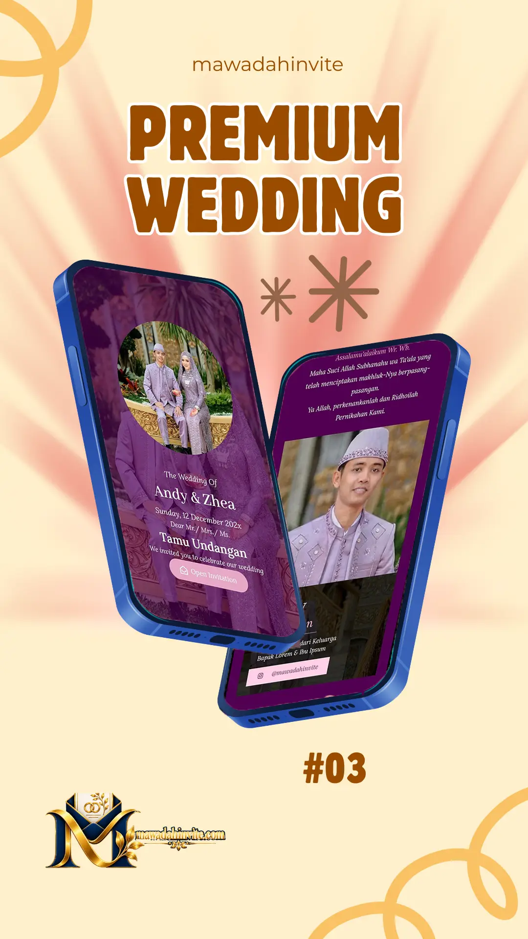Template undangan digital premium Mawadah Invite 3