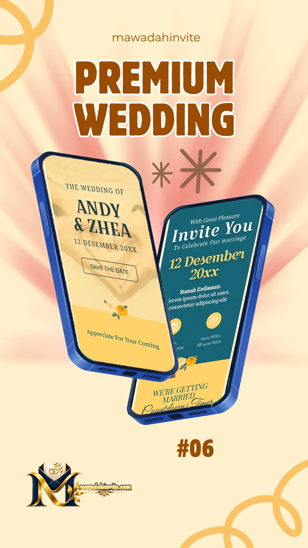 Template undangan digital premium Mawadah Invite 6