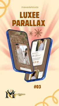 Template undangan digital Luxee Parallax 3 Mawadah Invite