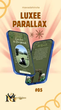 Template undangan digital Luxee Parallax 5 Mawadah Invite